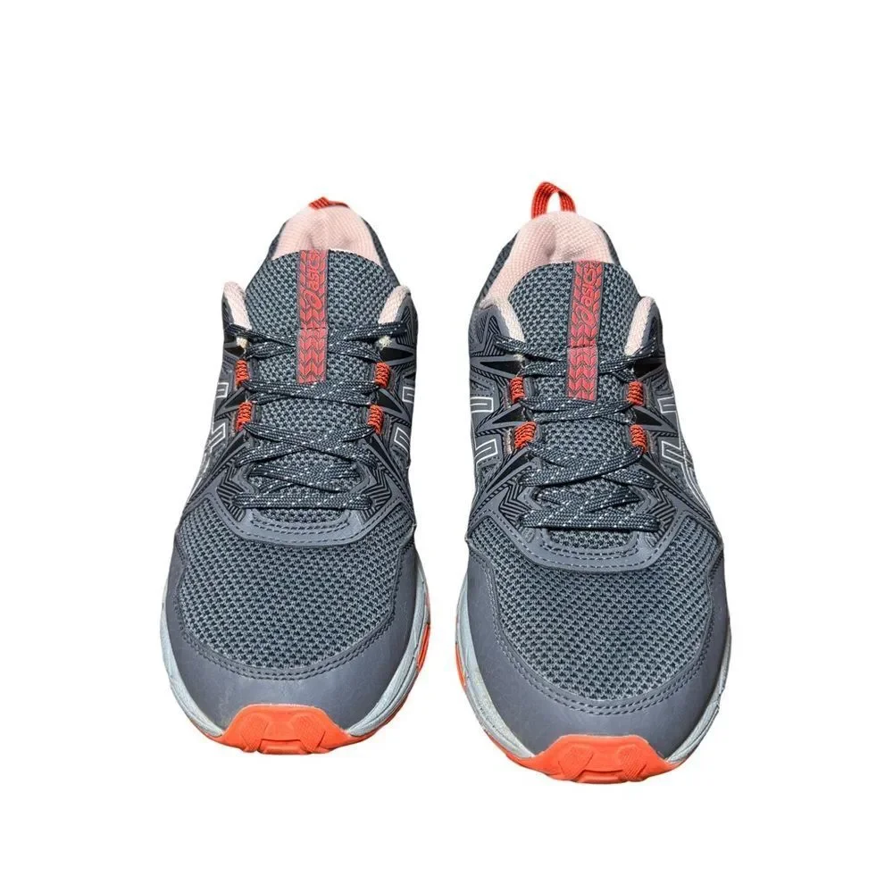 ASICS mens Gel-Venture 8 Gray and Orange Shoes size 8.5